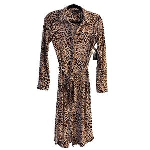 INC International Concepts Animal Print Tie-Waist Dress